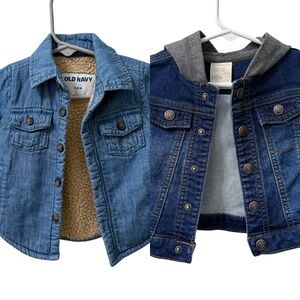 Bundle of 2–Old Navy Chambray (3–6M)&First Impressions Denim Jacket (6–9M)